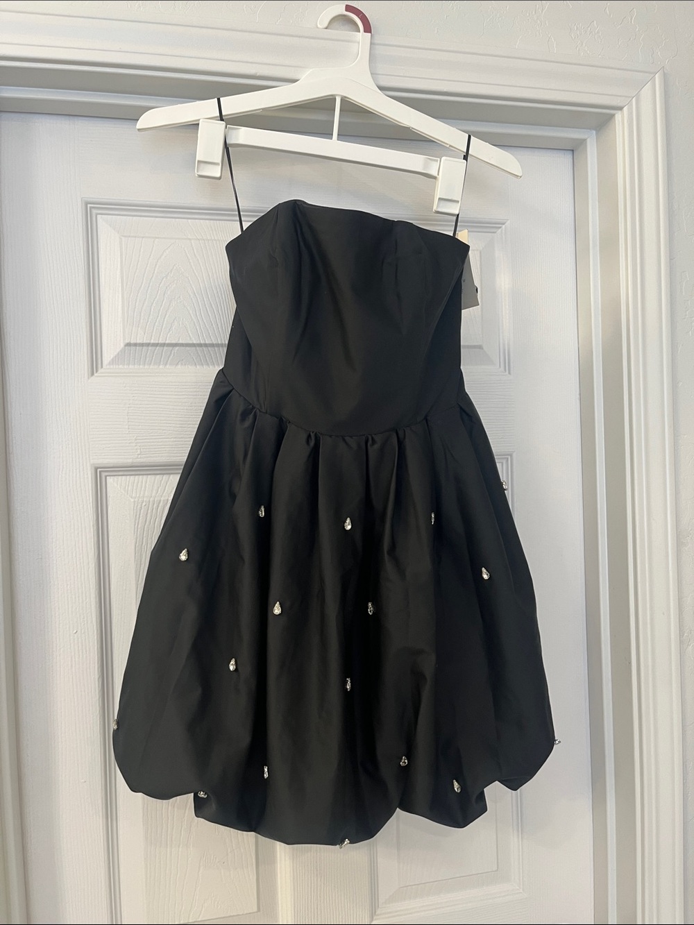 A New Day Black Bubble Hem Mini Dress – Small – NWT